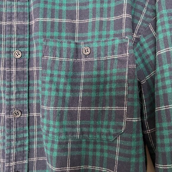 Cotton On Vintage Re-Mastered Mens Shirt Size M Plaid Flannel Long Sleeve Green - Picture 4 of 12